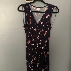 Floral tank capri length Romper